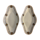 Pair of art deco raviers signed Longwy and numbered, model Gerazine