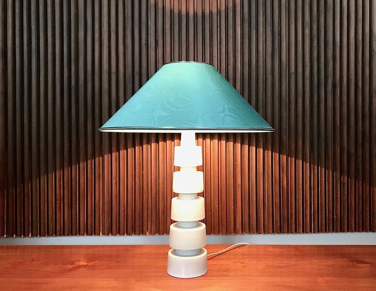 Sculptural Glazed Ceramic Art Table Lamp, Germany 1960s