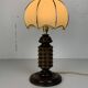 Wood Turned Mushroom Cocoon Table Lamp in the style of Charles Dudouyt
