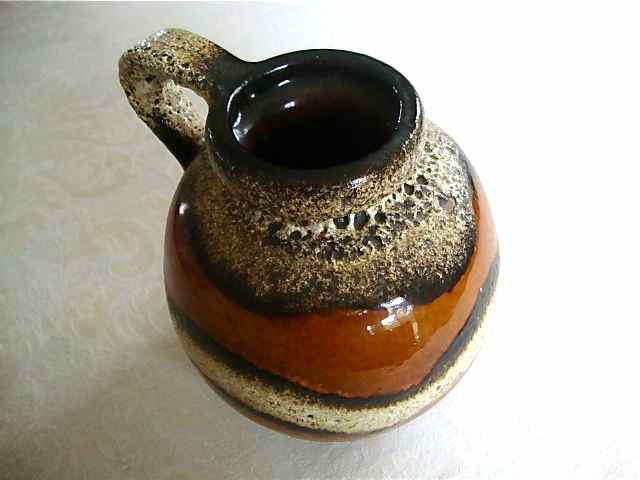 West Germany fat lava round vase
