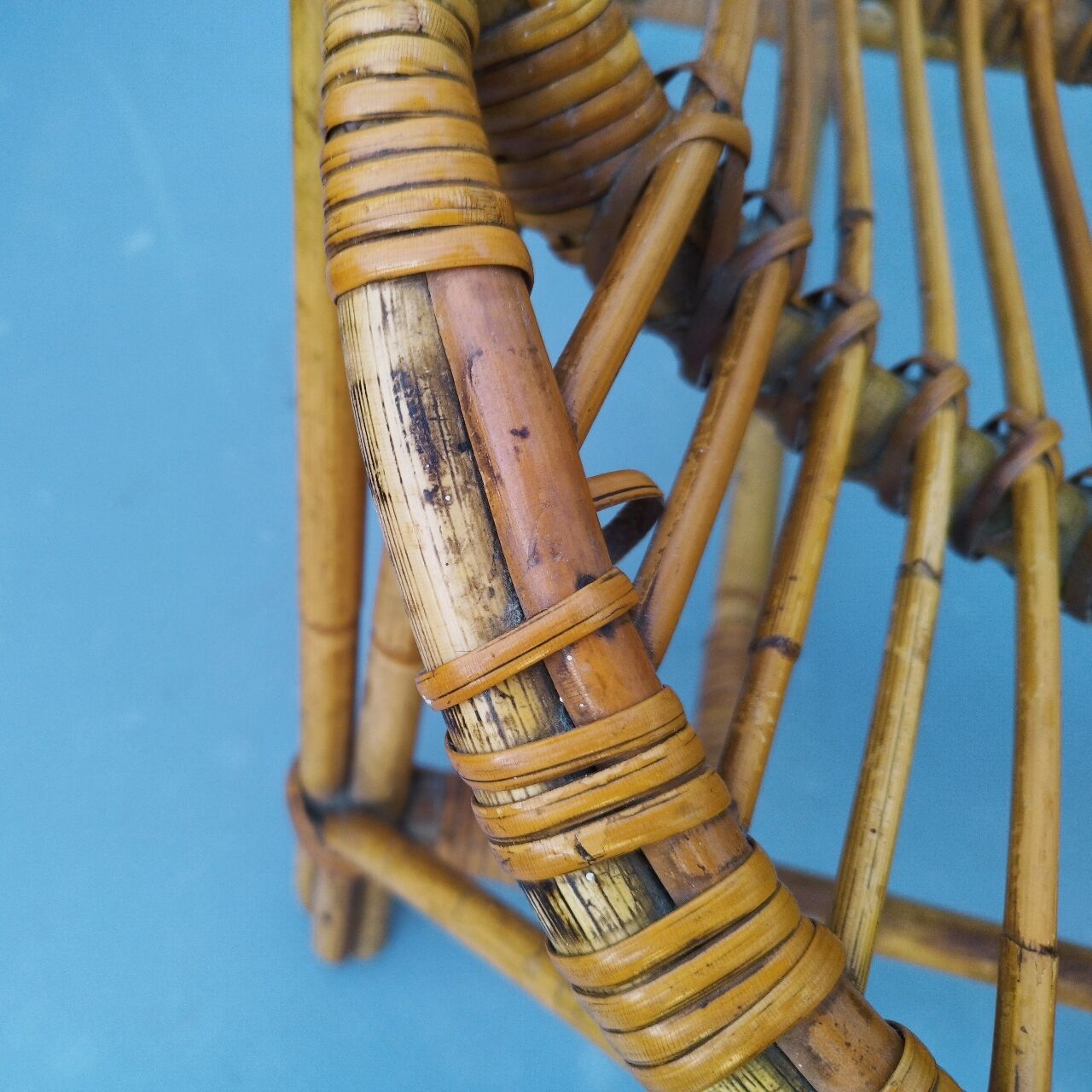 Vintage rattan armchair 70's