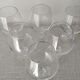 Cognac glasses in vintage arque crystal octagonal foot