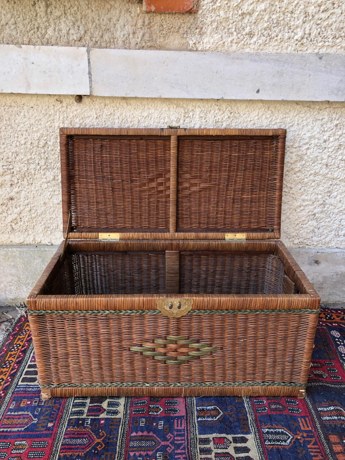 Vintage wicker chest