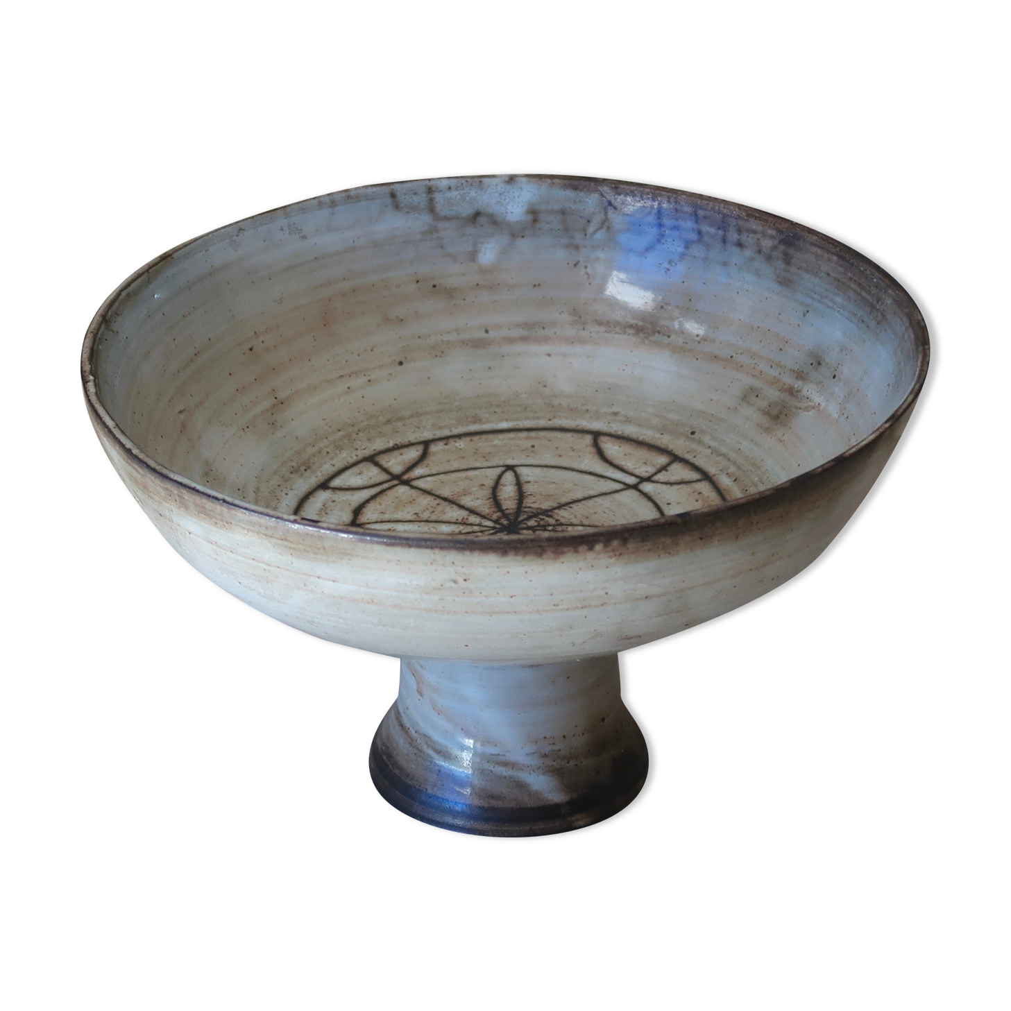 Ceramic fruit cup by Jacques Pouchain, 60s