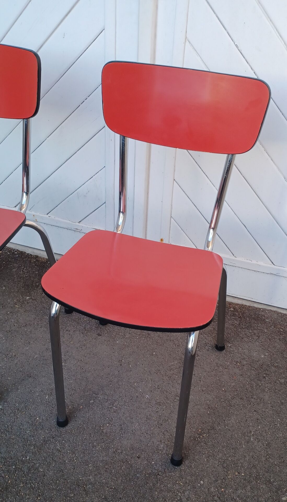Pair of vintage formica chairs