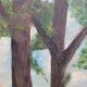 Painting old landscape painting 1948 signed M.Bordat