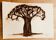 Tableau signé aquarelle monochrome baobab afrique du sud
