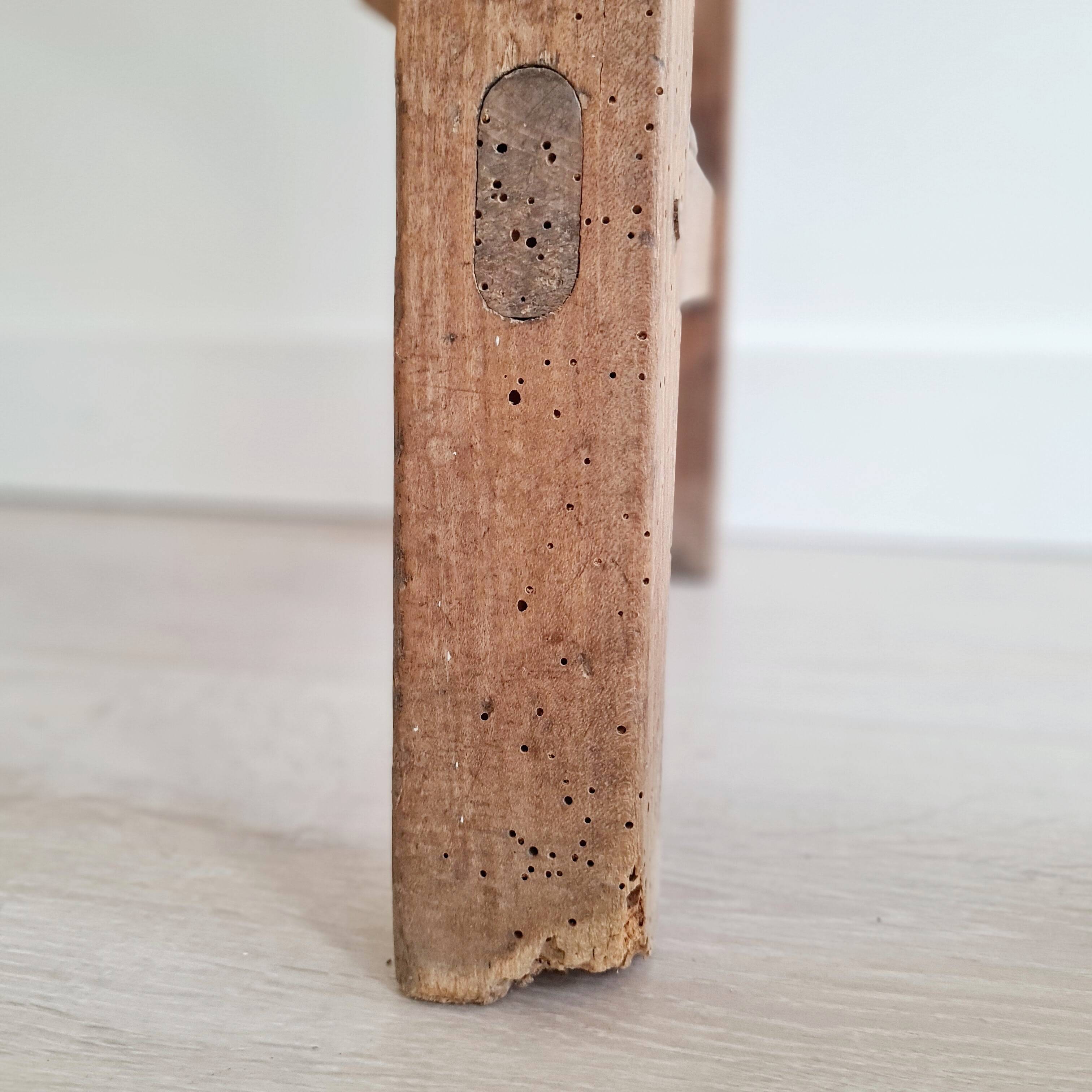 Antique wooden farm bench