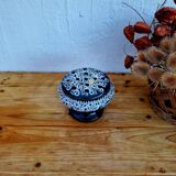 Vintage flamed stoneware flower pick