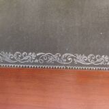 Wooden desk, leather top, extensions