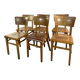 Lot de 6 chaises Bistrot Thonet vintage en bois 1960'S