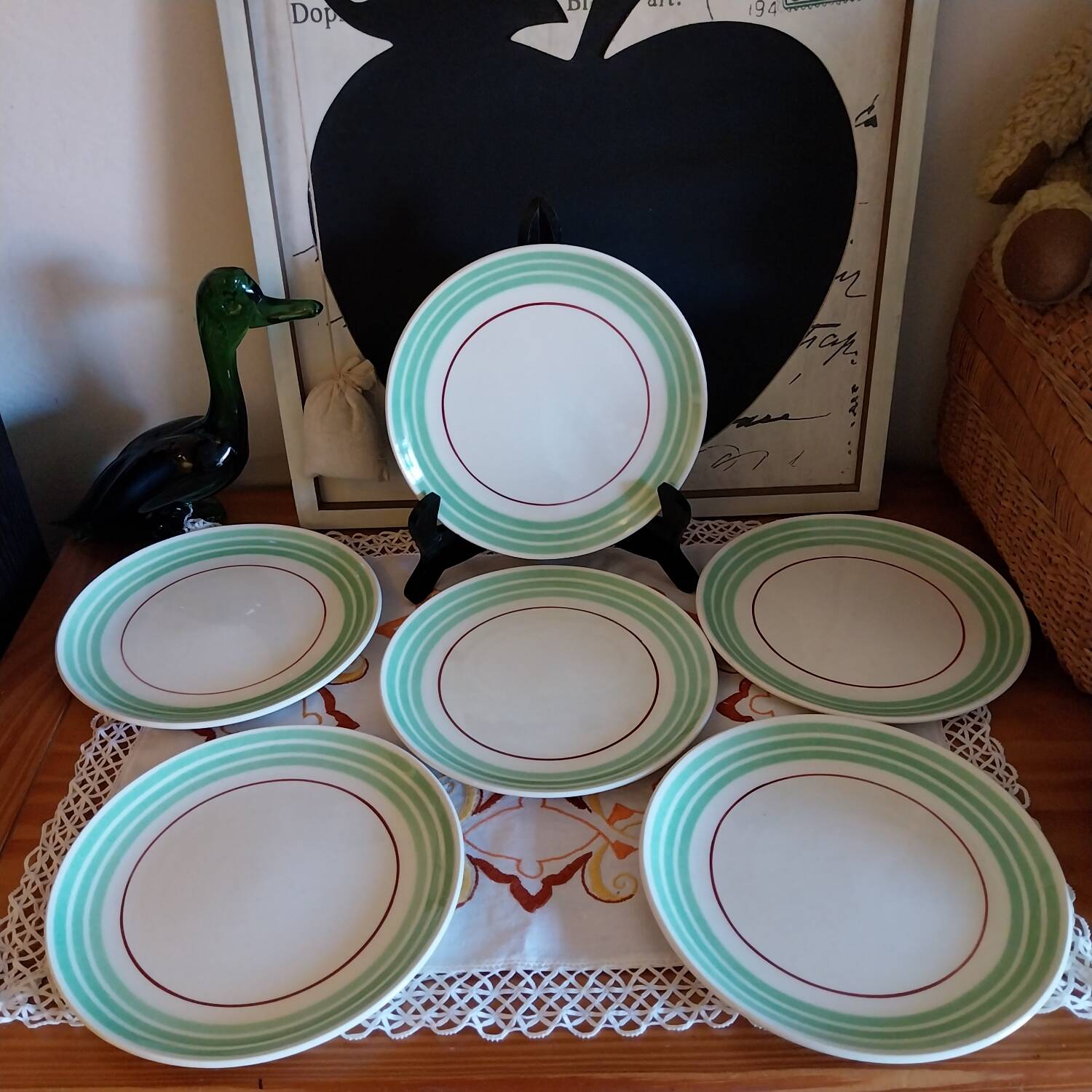 Gien dessert plates Danielle model