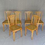 Set of 6 THONET chairs N°732 - 1914 - new canework - Viennese Secession.