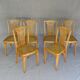 Set of 6 THONET chairs N°732 - 1914 - new canework - Viennese Secession.