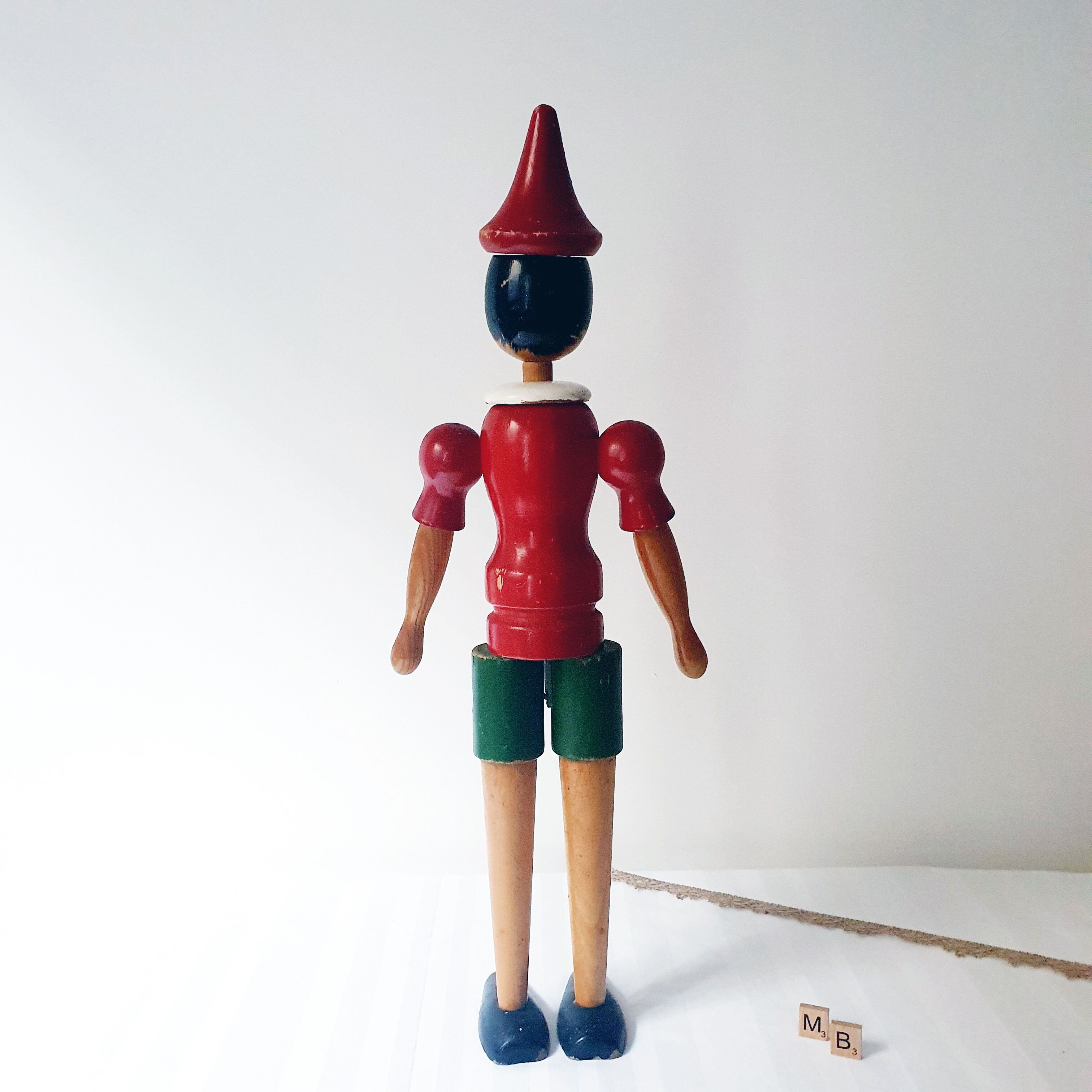 Large articulated wooden Pinocchio