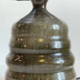 VINTAGE Handmade Geometric Glazed Stoneware LAMP