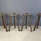 Mid century brutalist bar stools - set of 4, 1960s