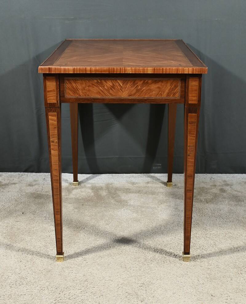 Small Marquetry Desk Table, Louis XVI style – 2nd part of the 19th century