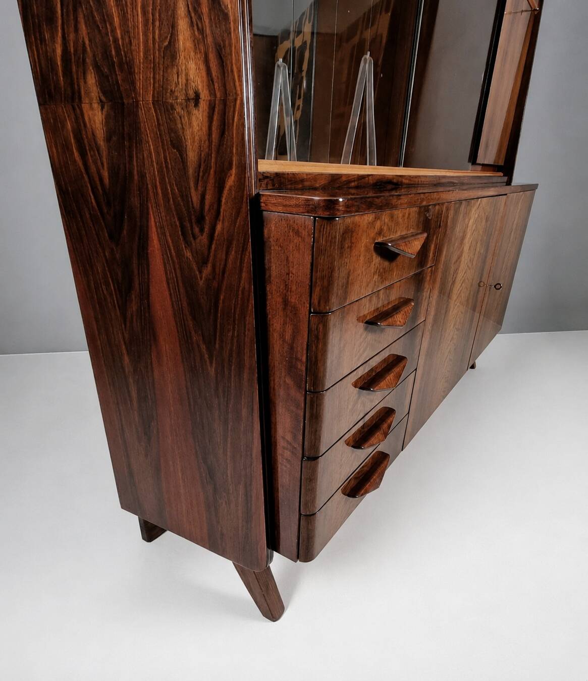 Vintage brown Tatra sideboard, 1970