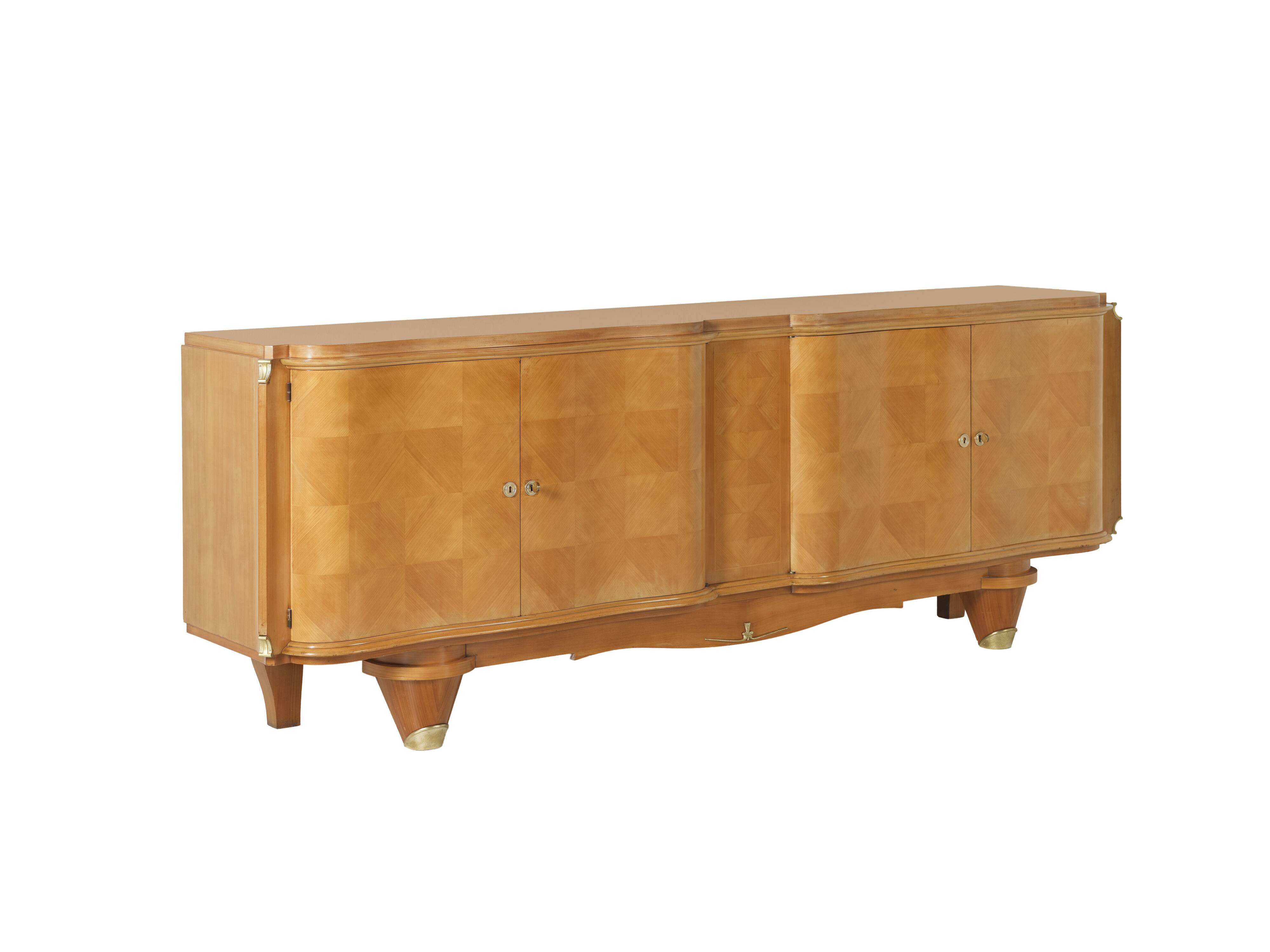 French Art Deco Sycamore Dining Suite in the Style of André Arbus, c. 1940