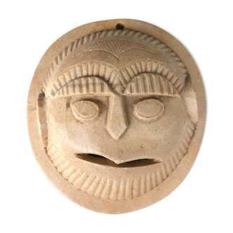 African carved stone mask, 70s
