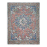 1970s Vintage Persian Handmade Wool Orange Oversized Rug  292x372