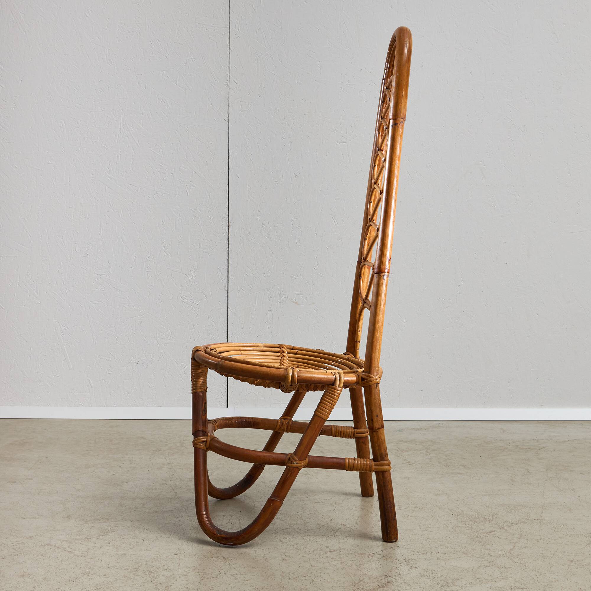 Curved Bamboo Chair, 1960s