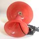 Vintage mushroom lamp red glass frosted effect