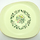 Ceramic serving dish - Bolbec floral decoration - Salins France - vintage 50s