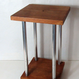 Table harness solid wood chrome dyed steel vintage