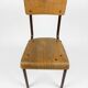 Set of 4 vintage metal and plywood school chairs (2 pairs)
