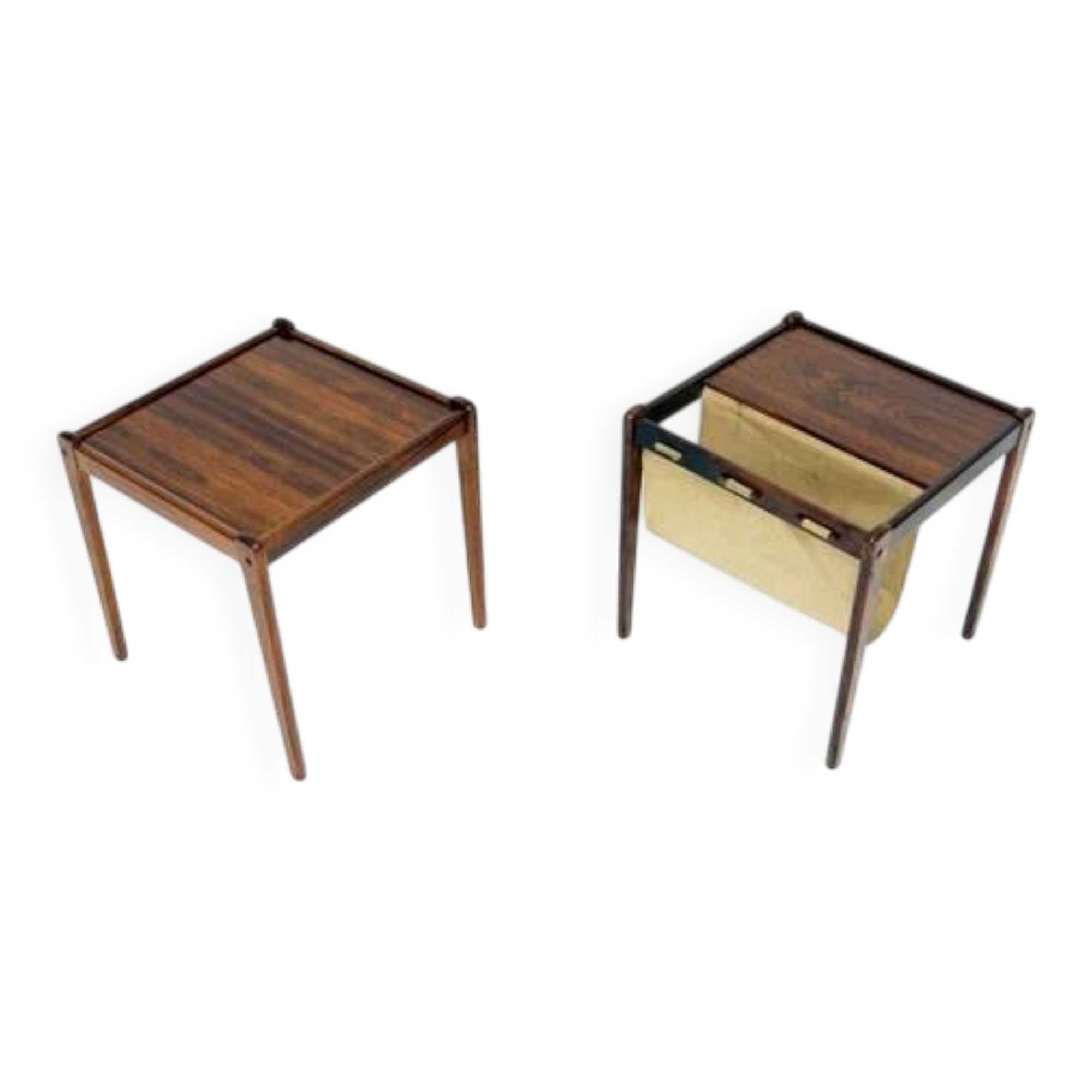 Pair Retro Vintage Danish Bedside Side Lamp Coffee Tables Mid Century 1960s 70s
