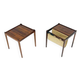 Paire de lampes de chevet rétro vintage danoises, tables basses des années 1960-70.