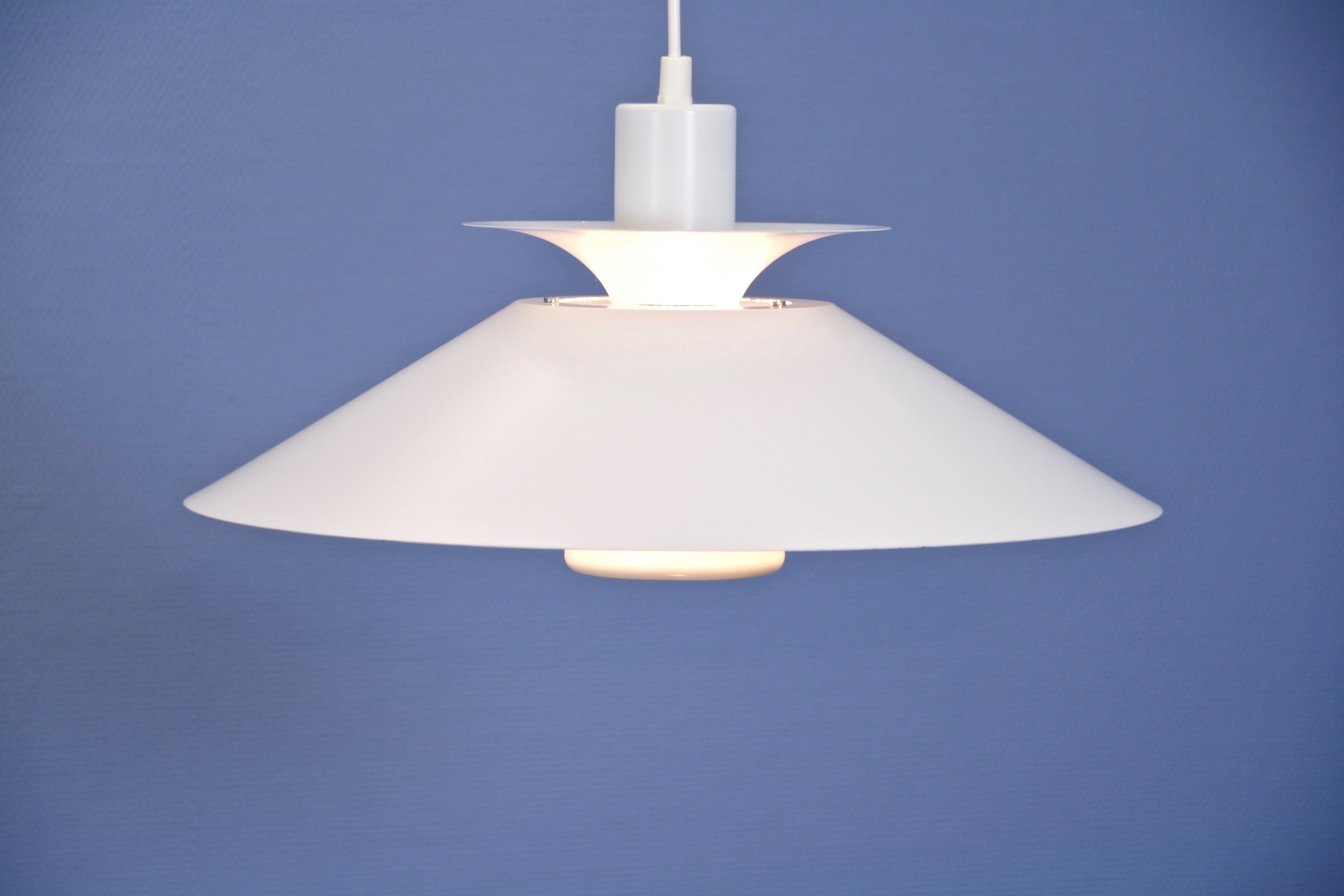 Danish hanging lamp in white, 1980s