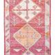 Rare Couloir Vintage Anatolie | Tapis de couloir tons rose et saumon, 90x370 cm