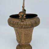Seau en metal XIX eme rehausse d'or palmettes grande decoration