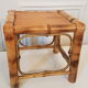 Low rattan stool