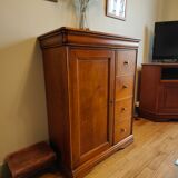 Cherry wood entrance cabinet doors and drawers