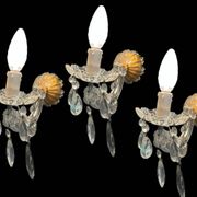 Crystal Maria Teresa Sconces Set of 3 1950’s