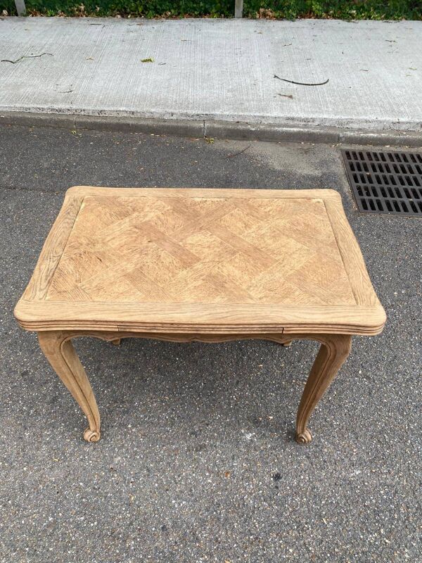Petite table à manger table de cuisine Louis XV extensible décapée 90x60
