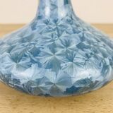Crystalline enamel vase, blue