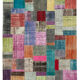 Handwoven turkish contemporary 201 cm x 300 cm multicolor patchwork carpet