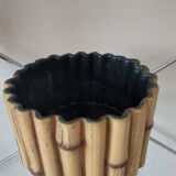 Pol Chambost ceramic vase in bamboo style