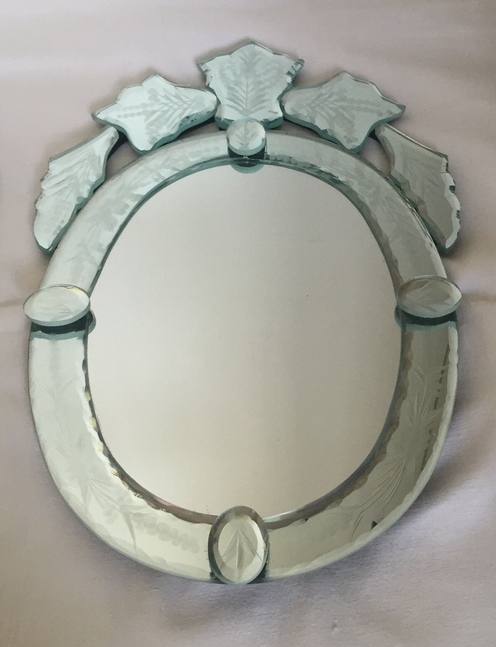 Ensemble de deux miroirs vénitiens 26x41cm