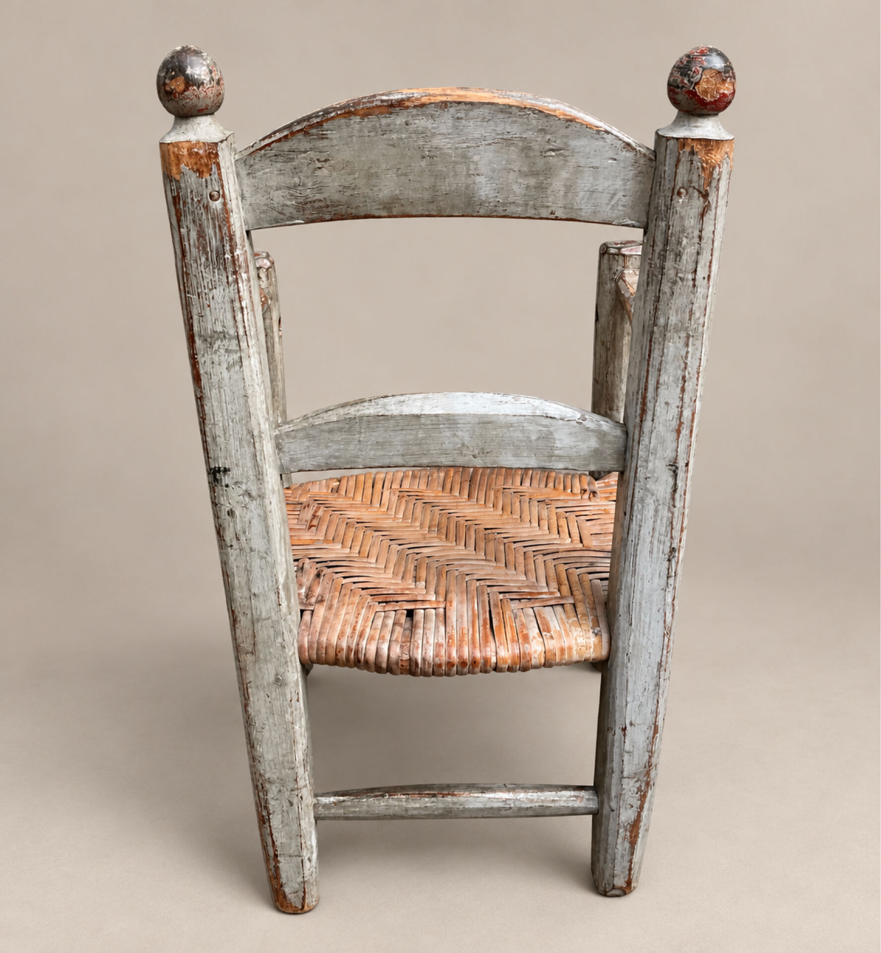 Small antique polychrome children's chair – French folk art