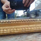 Antique Louis XVI gilded wood mirror
