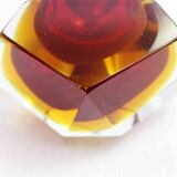 Cendrier diamant en verre de Murano par Seguso