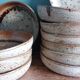 Deep plates in Puisaye stoneware by Jean-Pierre Prud'homme