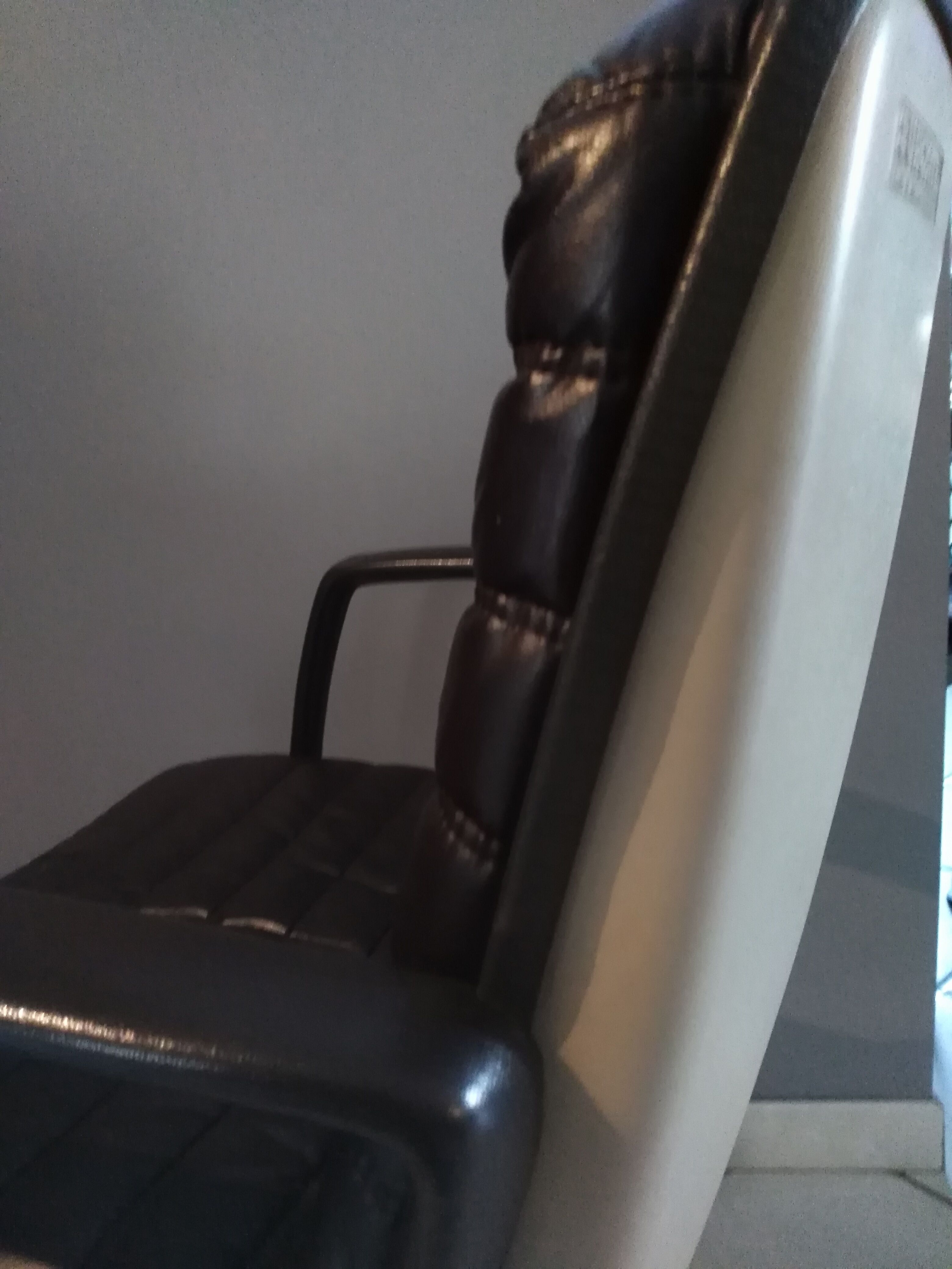 1970 vintage leather swivel office chair