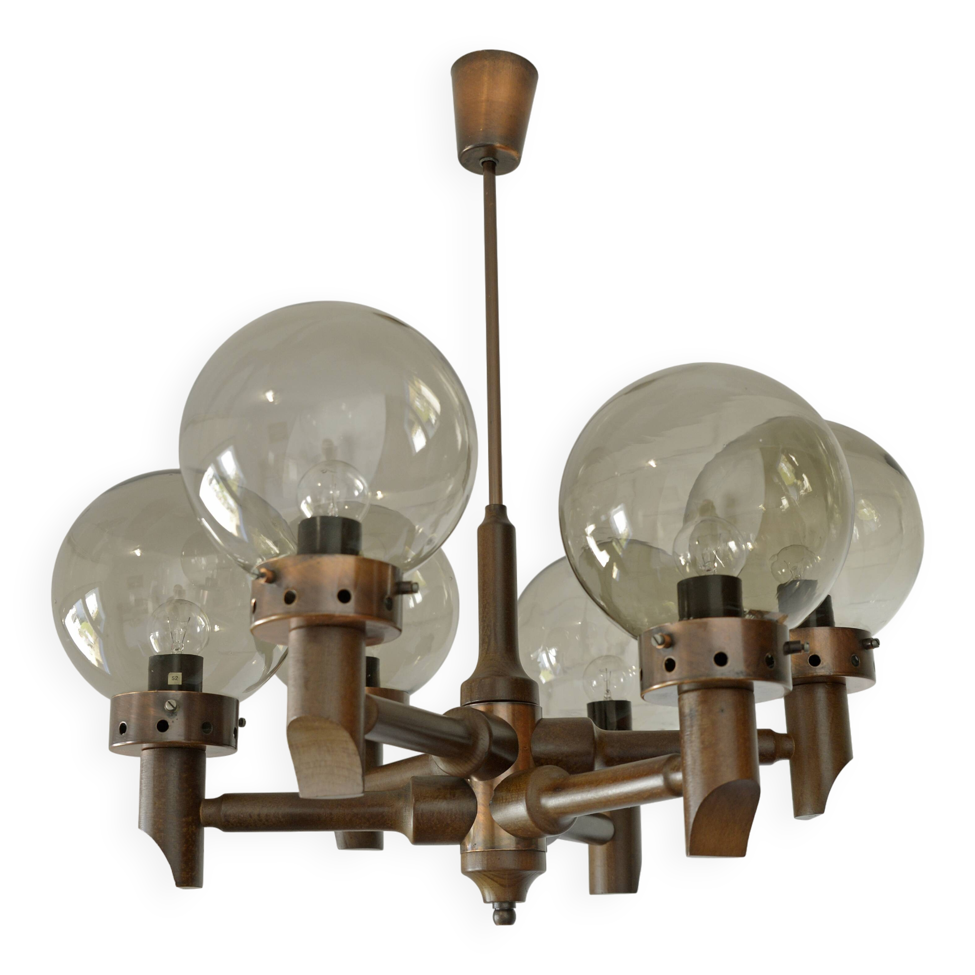 Vintage rustic chandelier wooden hanging lamp medieval style pendant light